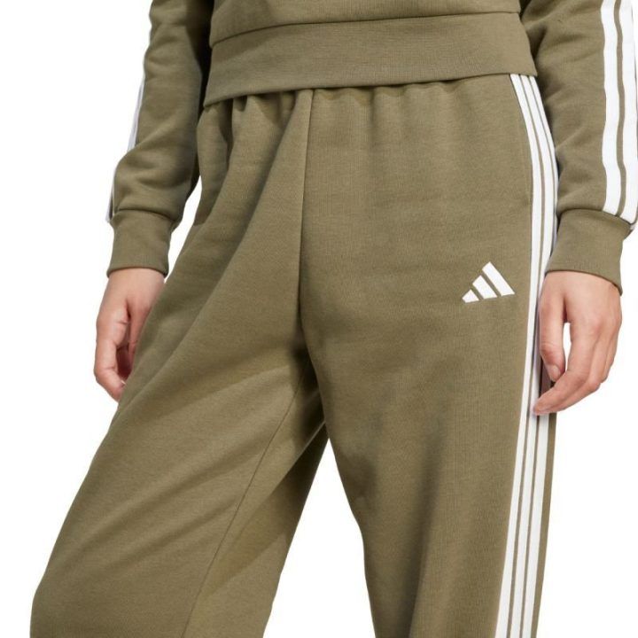 Moteriškos sportinės kelnės adidas 3-Stripes, alyvuogių