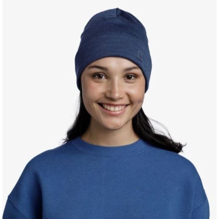 Uniseks vilnonė kepurė Buff Merino Heavyweight, tamsiai mėlyna