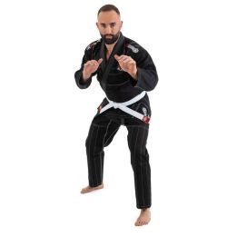 Suaugusiųjų BJJ kimono komplektas DBX BUSHIDO ELITE, juodas