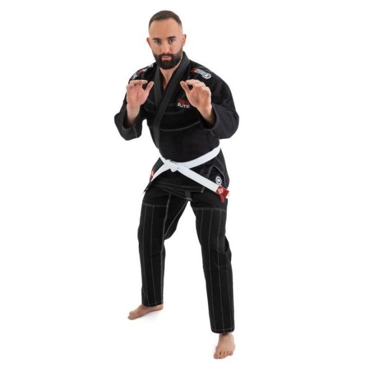 Suaugusiųjų BJJ kimono komplektas DBX BUSHIDO ELITE, juodas