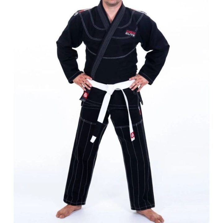 Suaugusiųjų BJJ kimono komplektas DBX BUSHIDO ELITE, juodas