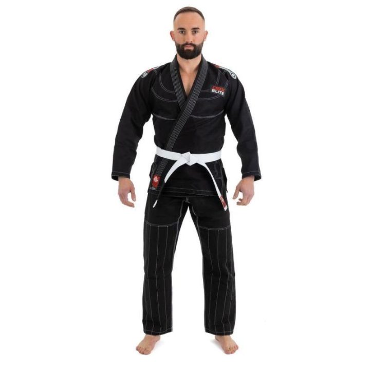 Suaugusiųjų BJJ kimono komplektas DBX BUSHIDO ELITE, juodas