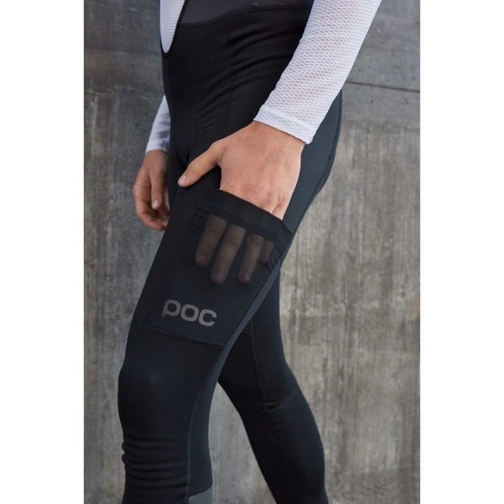 Vyriškos žieminės dviratininko kelnės POC Thermal Cargo Tights, juodos