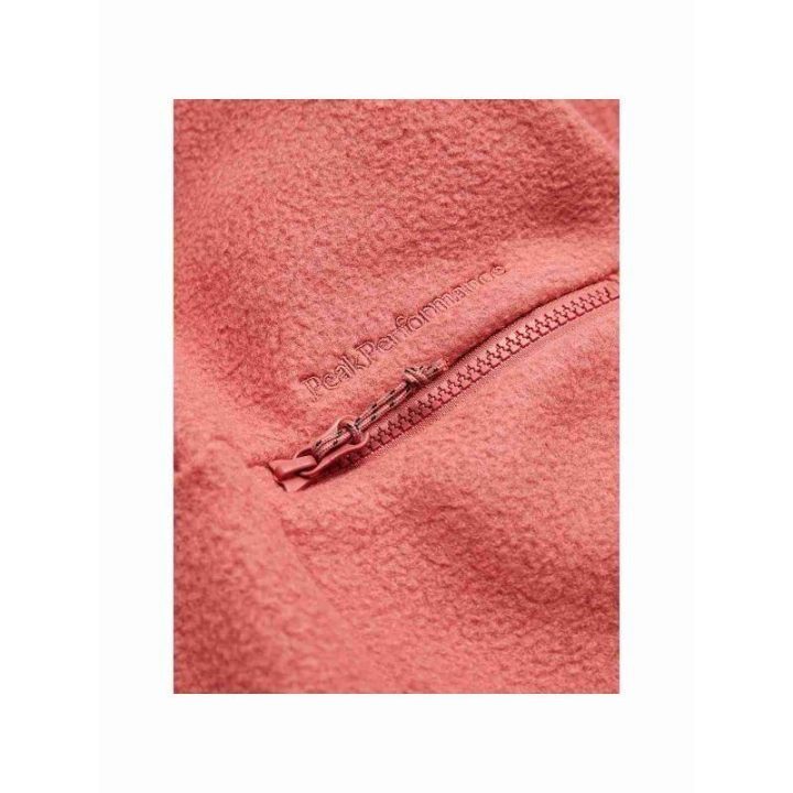 Moteriškas flisinis džemperis Peak Performance Fleece Snap T, rožinis