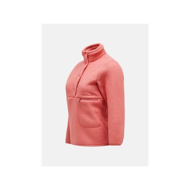 Moteriškas flisinis džemperis Peak Performance Fleece Snap T, rožinis