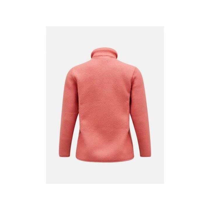 Moteriškas flisinis džemperis Peak Performance Fleece Snap T, rožinis