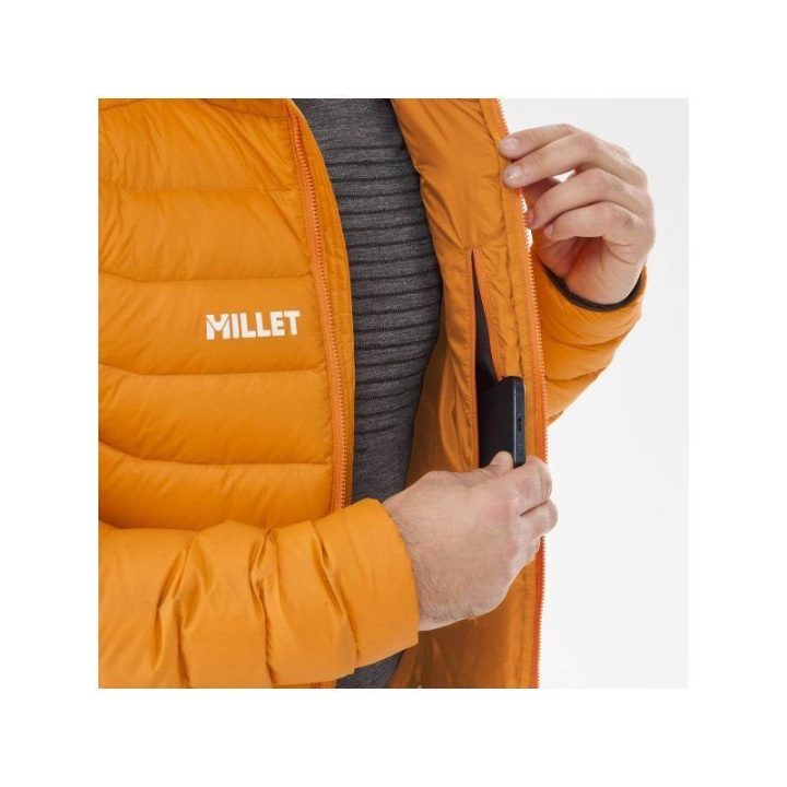 Vyriška pūkinė striukė su gobtuvu Millet Kamet Down, oranžinė