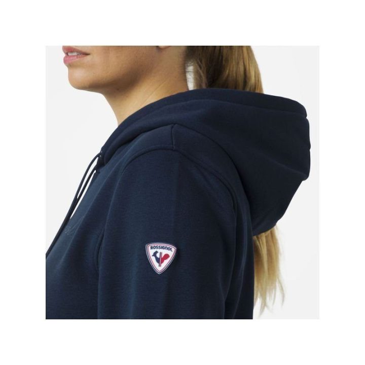 Moteriškas džemperis su gobtuvu Rossignol Logo Sweat, tamsiai mėlynas