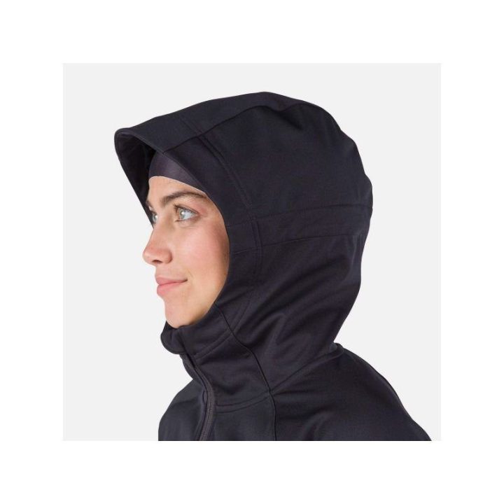 Moteriška softshell striukė su gobtuvu Rossignol Genetys, juoda