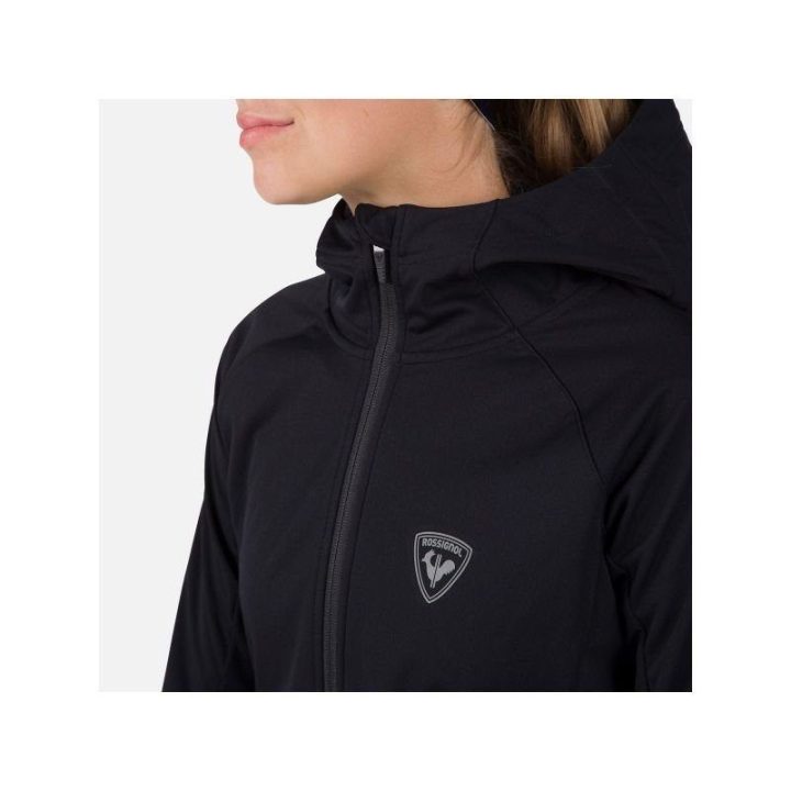 Moteriška softshell striukė su gobtuvu Rossignol Genetys, juoda