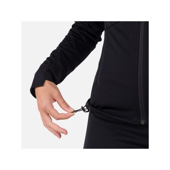 Moteriška softshell striukė su gobtuvu Rossignol Genetys, juoda