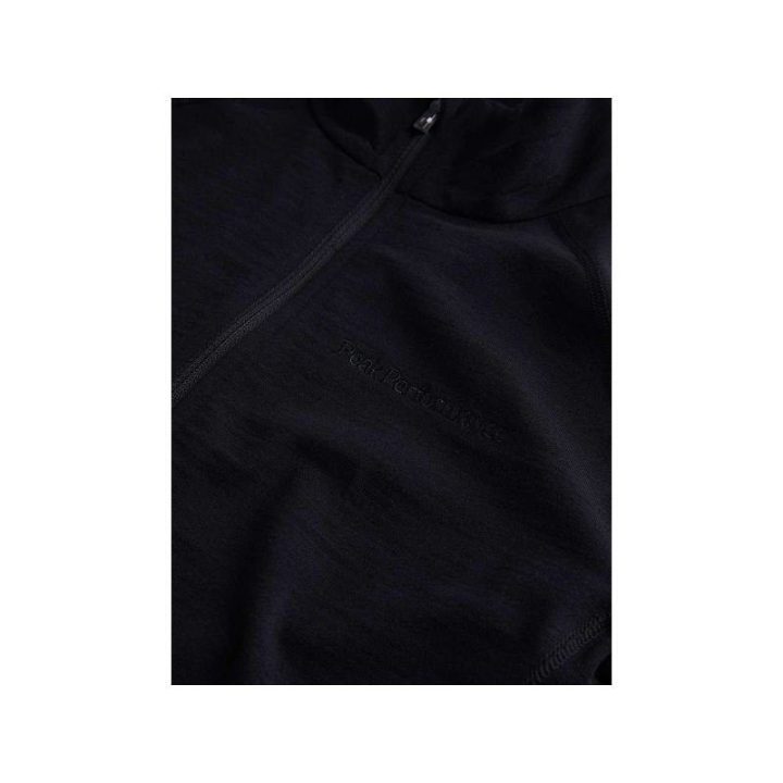 Moteriški termo marškinėliai Peak Performance Magic Half Zip, juodi