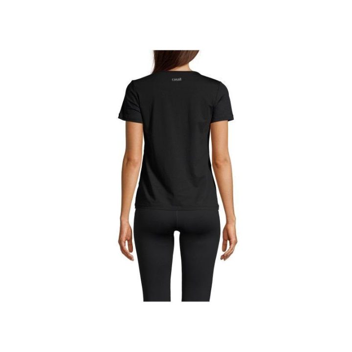 Marškinėliai su tinklo intarpais Casall Essential Mesh Detail, juodi