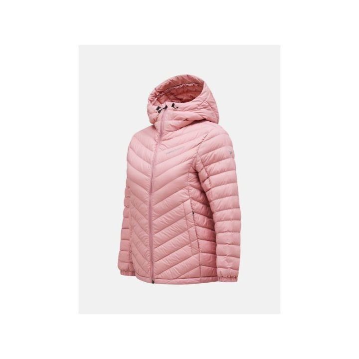 Moteriška pūkinė striukė su gobtuvu Peak Performance Frost, rožinė