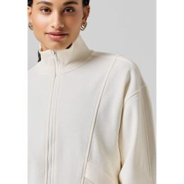 Džemperis su viso ilgio užtrauktuku CASALL Comfy Full Zip, baltas
