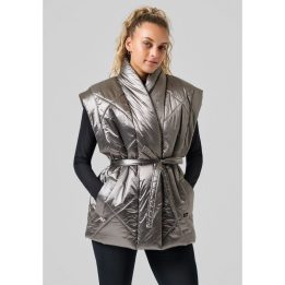 Apgaubiamo kirpimo dygsniuota liemenė CASALL Mellow Wrap Quilt, pilka