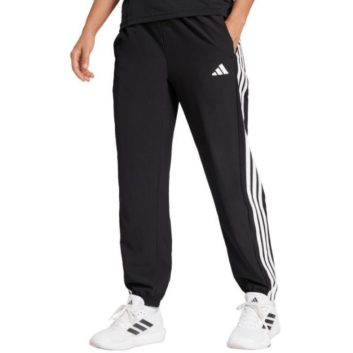 Moteriškos kelnės adidas Train Essentials 3-Stripes Woven, juodos