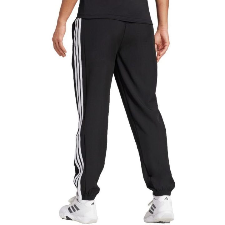 Moteriškos kelnės adidas Train Essentials 3-Stripes Woven, juodos