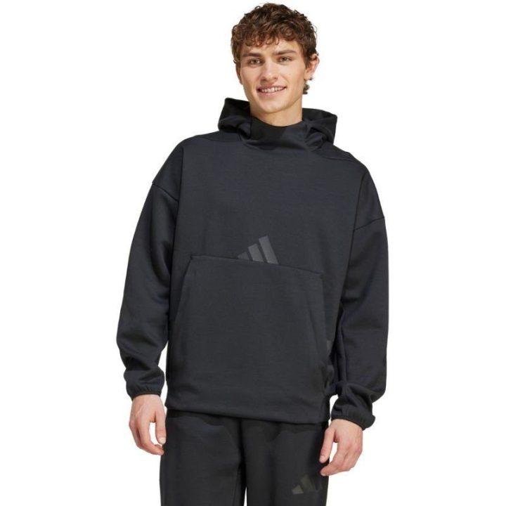 Vyriškas laisvo kirpimo džemperis su gobtuvu adidas Z.N.E., juodas