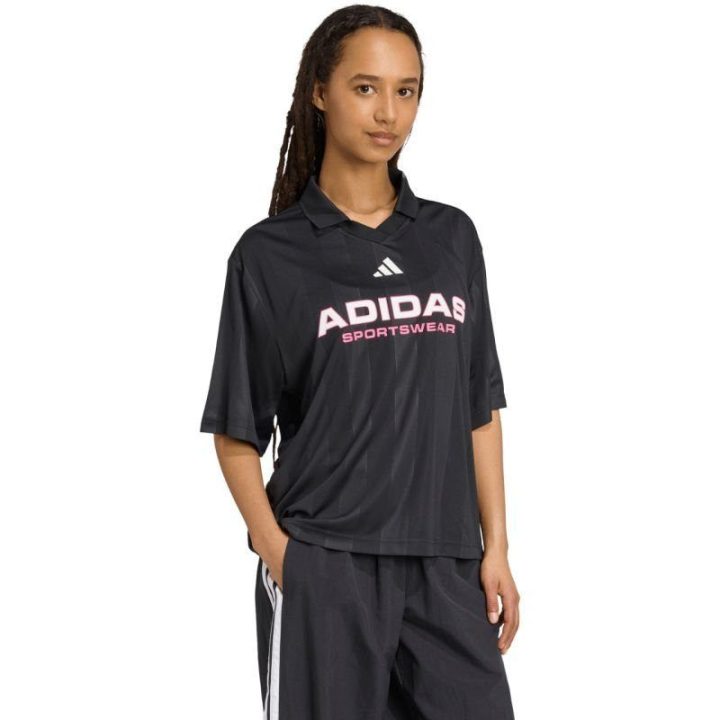 Moteriški polo marškinėliai adidas Tiro Q4 Polo, juodi