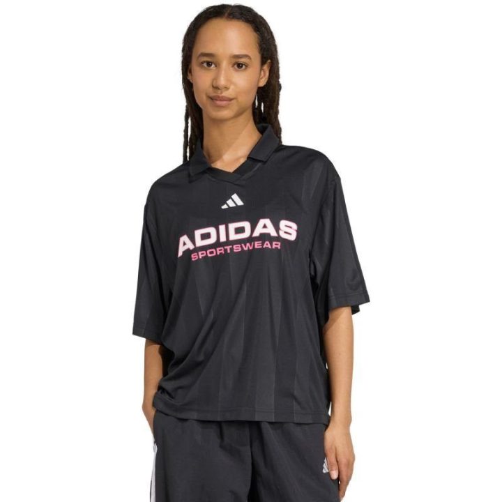 Moteriški polo marškinėliai adidas Tiro Q4 Polo, juodi