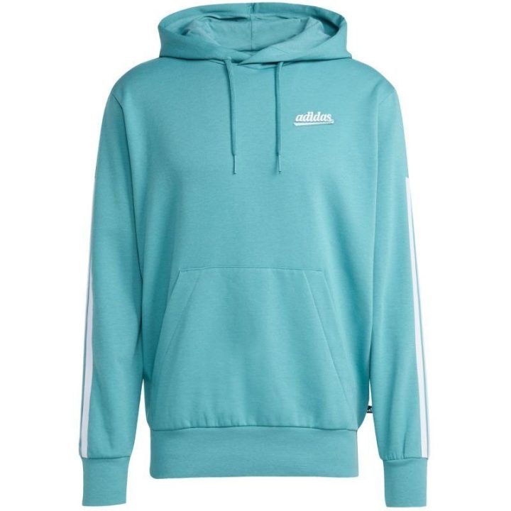 Vyriškas medvilninis džemperis su gobtuvu adidas Color Script, mėlynas