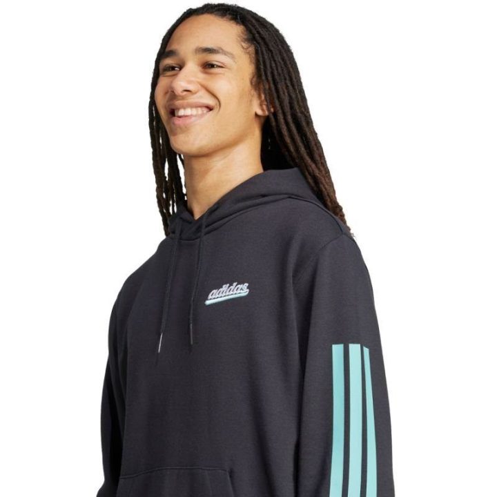 Vyriškas džemperis su gobtuvu adidas Color Script, juodas