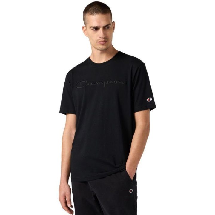 Vyriški medvilniniai marškinėliai Champion SS Tee KK001, juodi