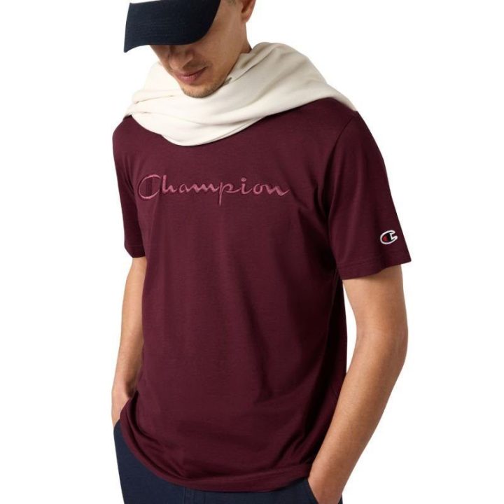 Vyriški medvilniniai marškinėliai Champion SS Tee, bordo
