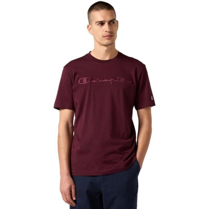 Vyriški medvilniniai marškinėliai Champion SS Tee, bordo