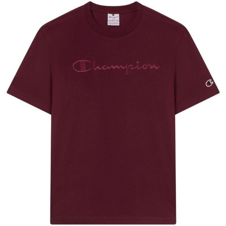 Vyriški medvilniniai marškinėliai Champion SS Tee, bordo