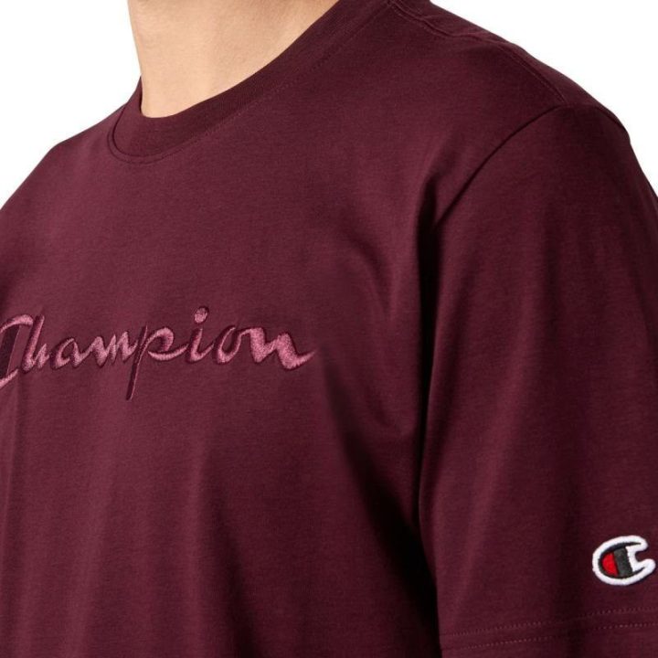 Vyriški medvilniniai marškinėliai Champion SS Tee, bordo
