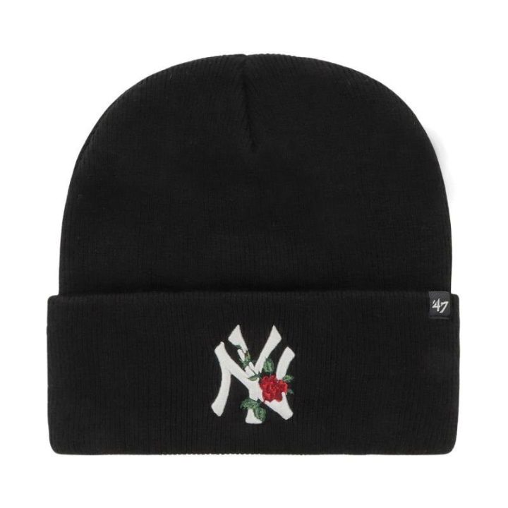Kepurė su rožės motyvu New York Yankees, juoda