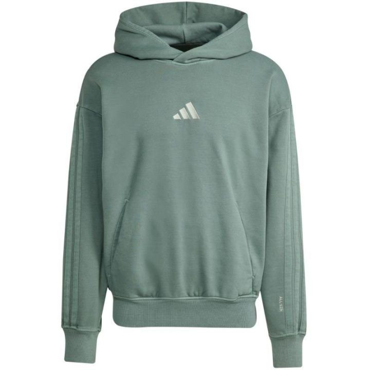 Vyriškas medvilninis džemperis adidas A SZN FL HD, žalias