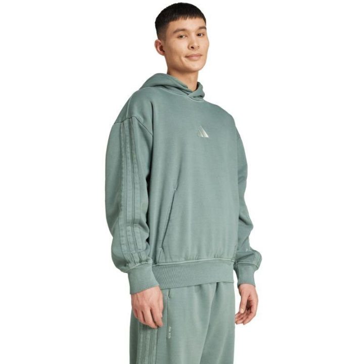 Vyriškas medvilninis džemperis adidas A SZN FL HD, žalias