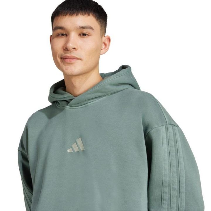 Vyriškas medvilninis džemperis adidas A SZN FL HD, žalias