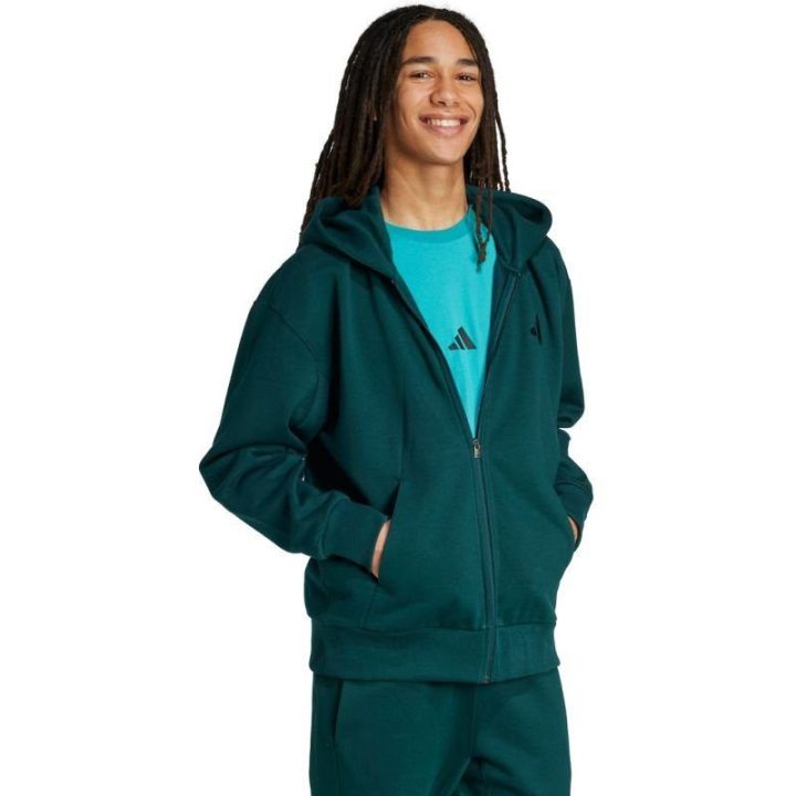 Vyriškas džemperis su viso ilgio užtrauktuku adidas ALL SZN, žalias