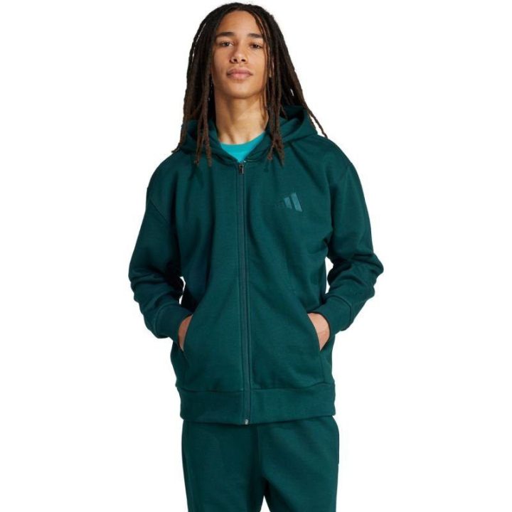 Vyriškas džemperis su viso ilgio užtrauktuku adidas ALL SZN, žalias