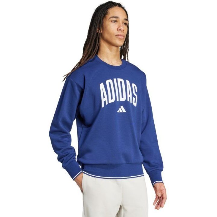 Vyriškas medvilninis džemperis adidas Collegiate Sweat, mėlynas