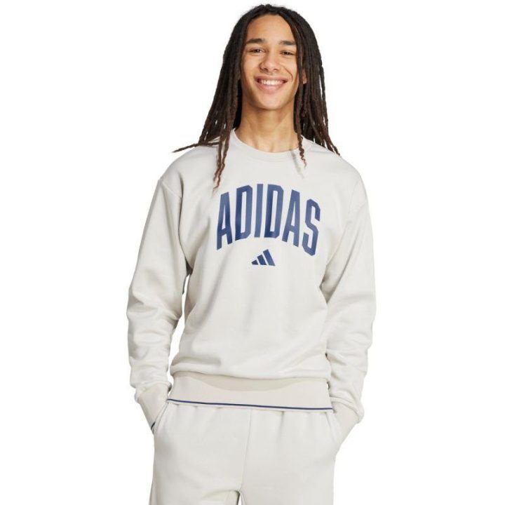 Vyriškas medvilninis džemperis adidas Collegiate Sweat, pilkas