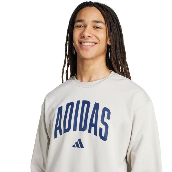 Vyriškas medvilninis džemperis adidas Collegiate Sweat, pilkas