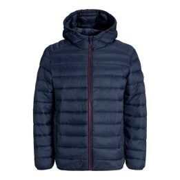 Vyriška pašiltinta striukė su gobtuvu Jack&Jones, tamsiai mėlyna