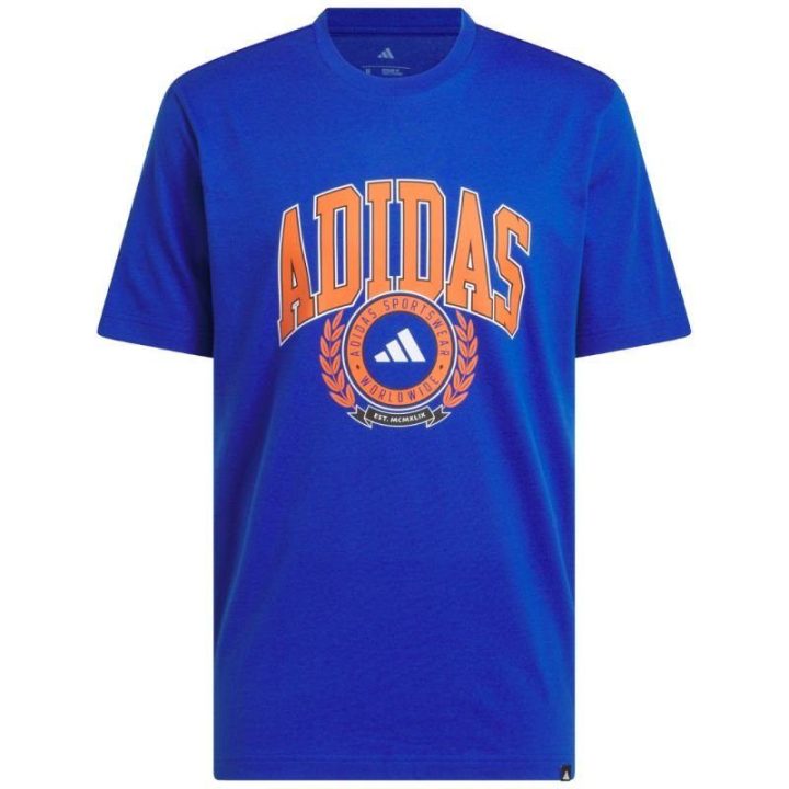 Vyriški medvilniniai marškinėliai adidas Varsity Crest, mėlyni