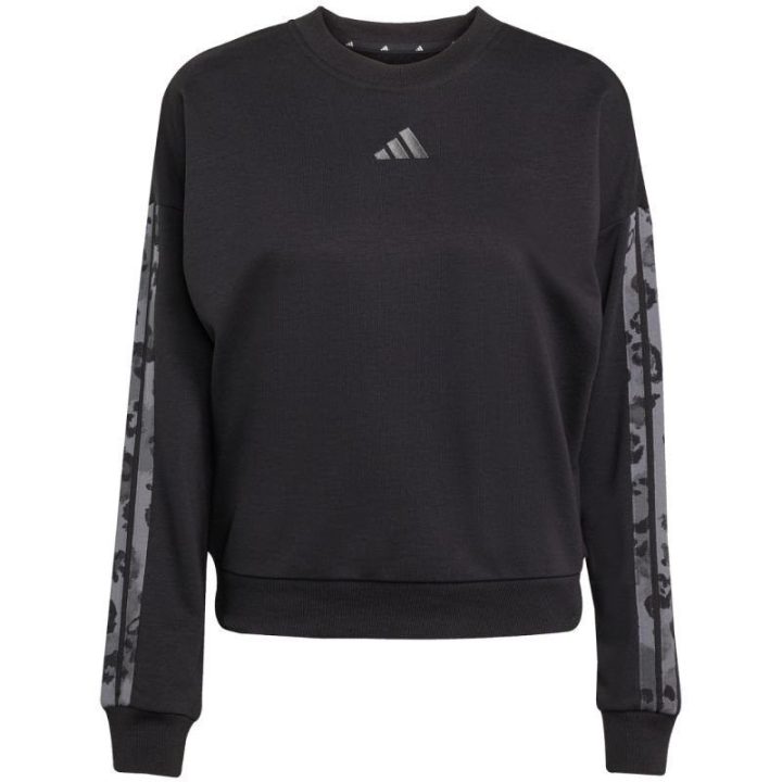 Moteriškas džemperis adidas Animal Print 3-Stripes, juodas