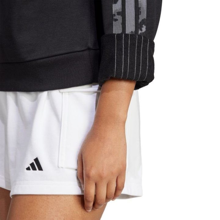 Moteriškas džemperis adidas Animal Print 3-Stripes, juodas