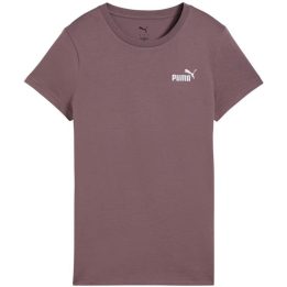 Moteriški medvilniniai marškinėliai Puma ESS No.1 Logo, violetiniai