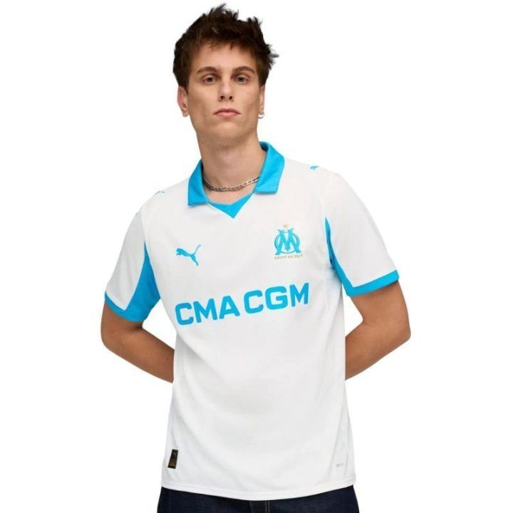 Vyriški futbolo marškinėliai Puma Olympique Marseille, balti