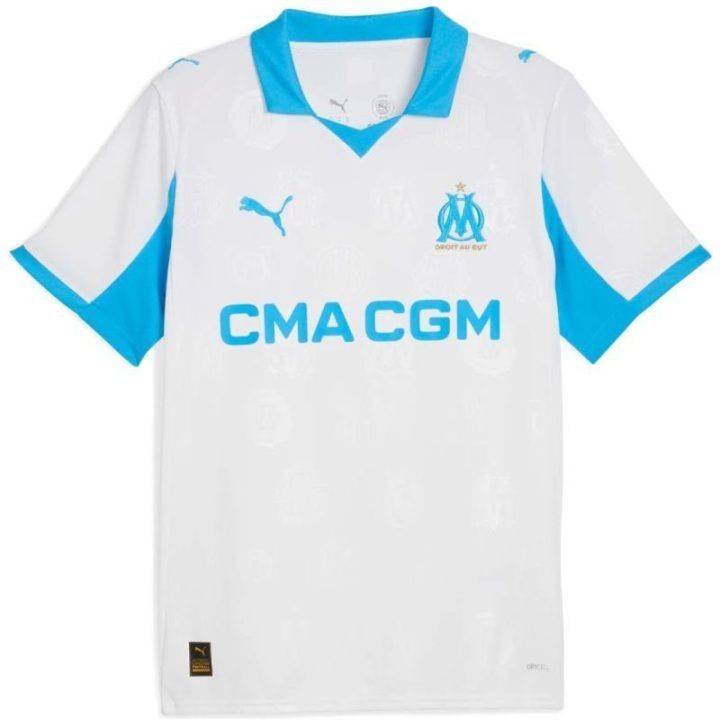 Vyriški futbolo marškinėliai Puma Olympique Marseille, balti