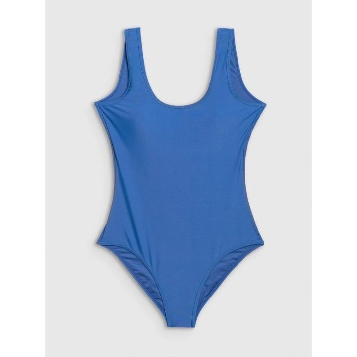 Vientisas maudymosi kostiumėlis su išimamais įdėklais 4F, mėlynas