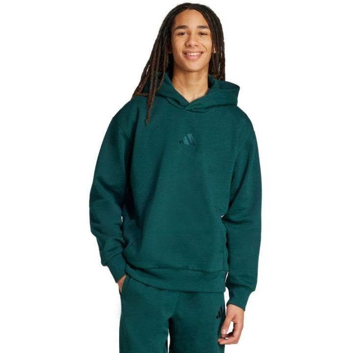 Vyriškas medvilninis džemperis su gobtuvu adidas ALL SZN, žalias